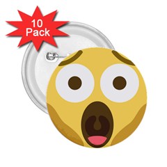 Scream Emoji 2 25  Buttons (10 Pack)  by BestEmojis