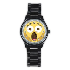 Scream Emoji Stainless Steel Round Watch by BestEmojis