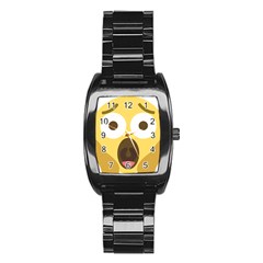 Scream Emoji Stainless Steel Barrel Watch by BestEmojis