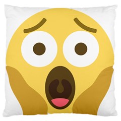 Scream Emoji Standard Flano Cushion Case (two Sides)