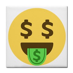 Money Face Emoji Tile Coasters by BestEmojis