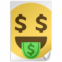 Money Face Emoji Canvas 12  X 18   by BestEmojis