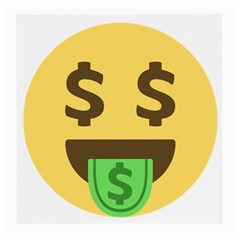 Money Face Emoji Medium Glasses Cloth by BestEmojis