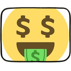 Money Face Emoji Double Sided Fleece Blanket (mini) 