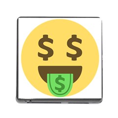 Money Face Emoji Memory Card Reader (square)