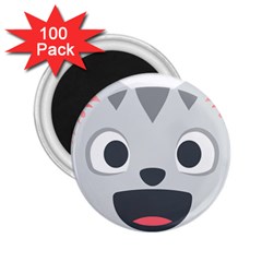 Cat Smile 2 25  Magnets (100 Pack)  by BestEmojis