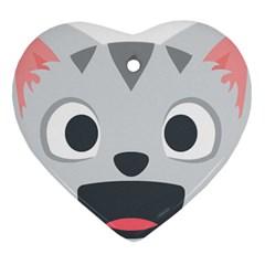 Cat Smile Heart Ornament (two Sides) by BestEmojis