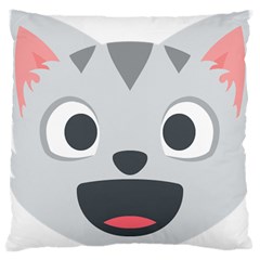 Cat Smile Large Cushion Case (two Sides) by BestEmojis