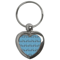 Bicycles Pattern Key Chains (heart)  by linceazul