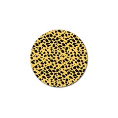 Skin Animals Cheetah Dalmation Black Yellow Golf Ball Marker (4 Pack) by Mariart