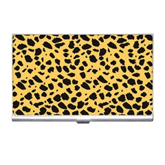 Skin Animals Cheetah Dalmation Black Yellow Business Card Holders by Mariart