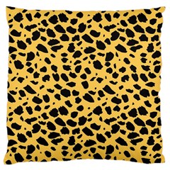 Skin Animals Cheetah Dalmation Black Yellow Large Cushion Case (one Side) by Mariart