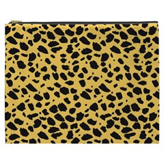 Skin Animals Cheetah Dalmation Black Yellow Cosmetic Bag (xxxl)  by Mariart
