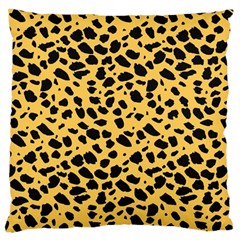 Skin Animals Cheetah Dalmation Black Yellow Standard Flano Cushion Case (two Sides) by Mariart