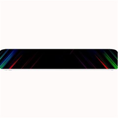 Streaks Line Light Neon Space Rainbow Color Black Small Bar Mats