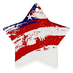 Red White Blue Star Flag Ornament (star)