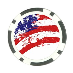 Red White Blue Star Flag Poker Chip Card Guard (10 Pack)