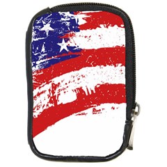 Red White Blue Star Flag Compact Camera Cases by Mariart