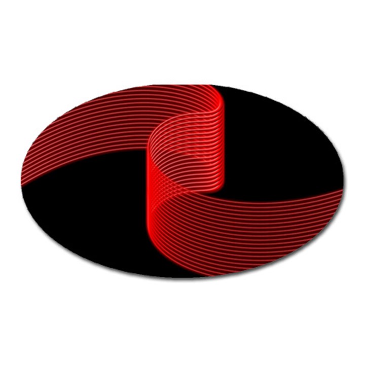 Tape Strip Red Black Amoled Wave Waves Chevron Oval Magnet