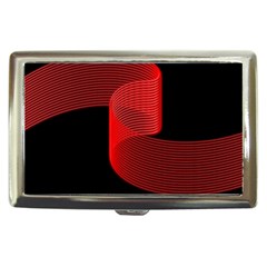 Tape Strip Red Black Amoled Wave Waves Chevron Cigarette Money Cases by Mariart
