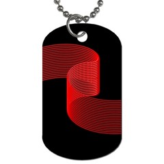 Tape Strip Red Black Amoled Wave Waves Chevron Dog Tag (two Sides) by Mariart