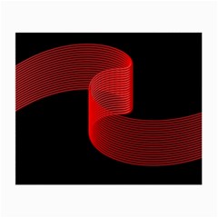 Tape Strip Red Black Amoled Wave Waves Chevron Small Glasses Cloth (2-side) by Mariart