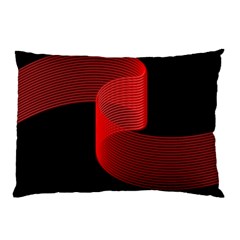 Tape Strip Red Black Amoled Wave Waves Chevron Pillow Case by Mariart