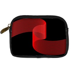 Tape Strip Red Black Amoled Wave Waves Chevron Digital Camera Cases by Mariart