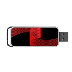 Tape Strip Red Black Amoled Wave Waves Chevron Portable Usb Flash (one Side)