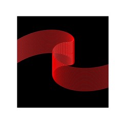 Tape Strip Red Black Amoled Wave Waves Chevron Small Satin Scarf (square)