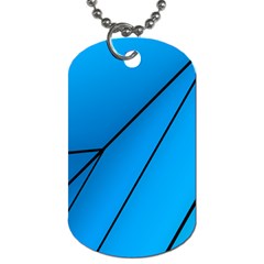 Technical Line Blue Black Dog Tag (two Sides) by Mariart