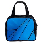 Technical Line Blue Black Classic Handbags (2 Sides) Front