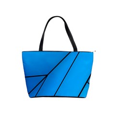 Technical Line Blue Black Shoulder Handbags by Mariart
