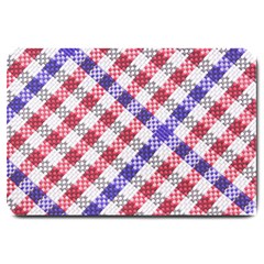 Webbing Wicker Art Red Bluw White Large Doormat 