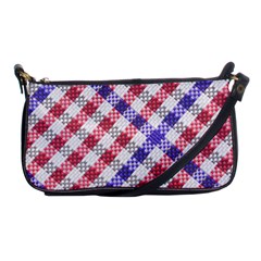 Webbing Wicker Art Red Bluw White Shoulder Clutch Bags by Mariart