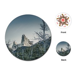 Fitz Roy Mountain, El Chalten Patagonia   Argentina Playing Cards (round)  by dflcprints