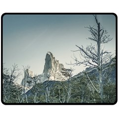 Fitz Roy Mountain, El Chalten Patagonia   Argentina Double Sided Fleece Blanket (medium)  by dflcprints