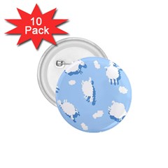 Vector Sheep Clouds Background 1.75  Buttons (10 pack)