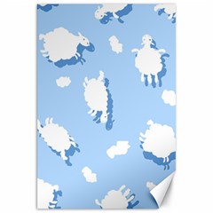 Vector Sheep Clouds Background Canvas 20  x 30  