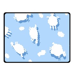 Vector Sheep Clouds Background Fleece Blanket (Small)