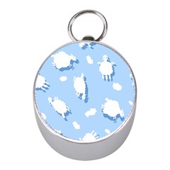 Vector Sheep Clouds Background Mini Silver Compasses