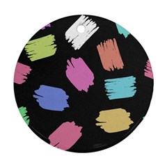 Many Colors Pattern Seamless Round Ornament (two Sides)