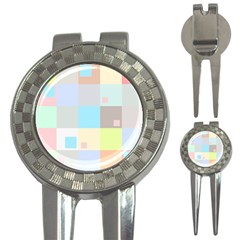 Pastel Diamonds Background 3-in-1 Golf Divots by Nexatart