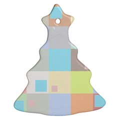 Pastel Diamonds Background Christmas Tree Ornament (two Sides)