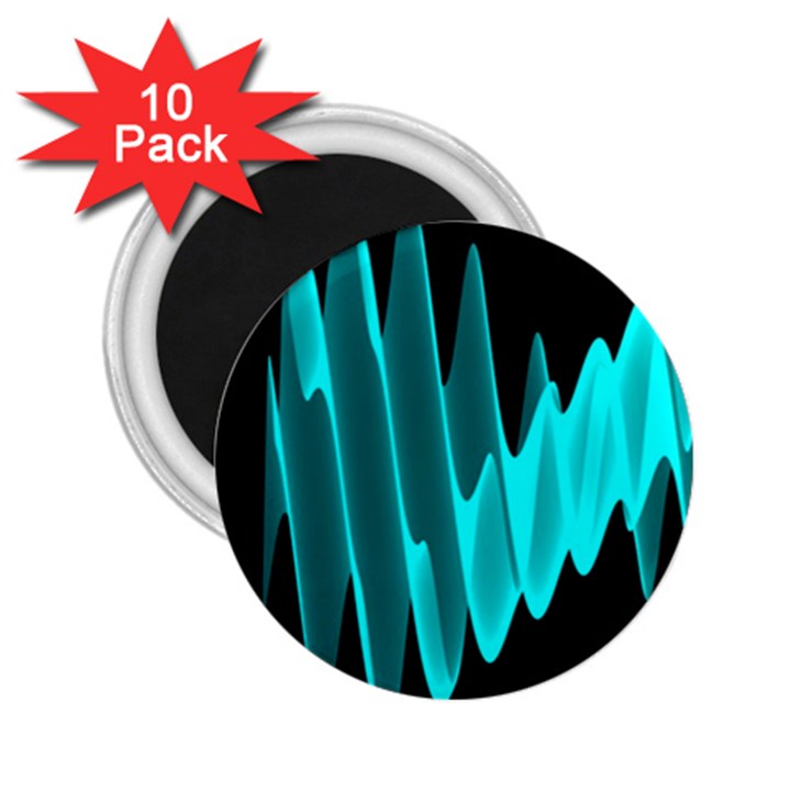 Wave Pattern Vector Design 2.25  Magnets (10 pack) 