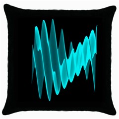 Wave Pattern Vector Design Throw Pillow Case (black)