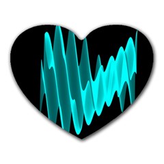 Wave Pattern Vector Design Heart Mousepads by Nexatart