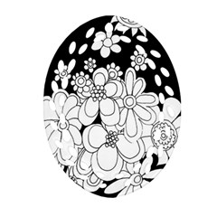 Mandala Calming Coloring Page Oval Filigree Ornament (two Sides) by Nexatart