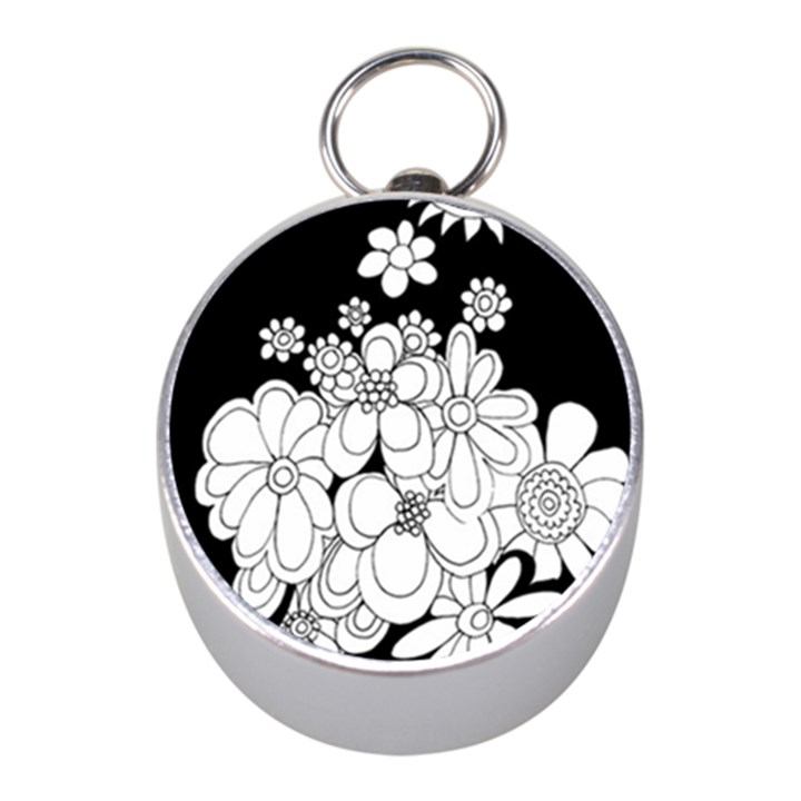 Mandala Calming Coloring Page Mini Silver Compasses