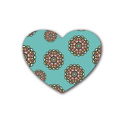 Circle Vector Background Abstract Heart Coaster (4 Pack) 
